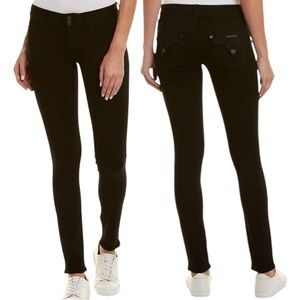 Hudson Collin Mid-Rise Skinny Jeans Black Size 28 Super Stretch